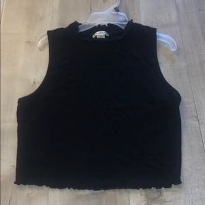 Black sleeveless top